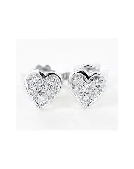 Boucles d'oreilles Promesse Femme in Or blanc Diamante 0.11 Ct ORCUORE - ORCUORE